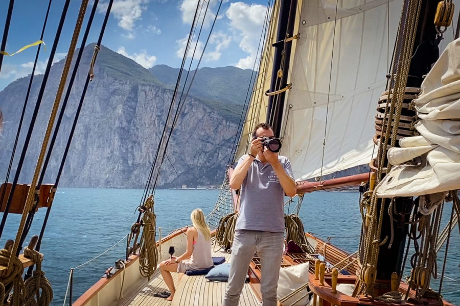 Fotografo personale per tour in barca Lago di Garda